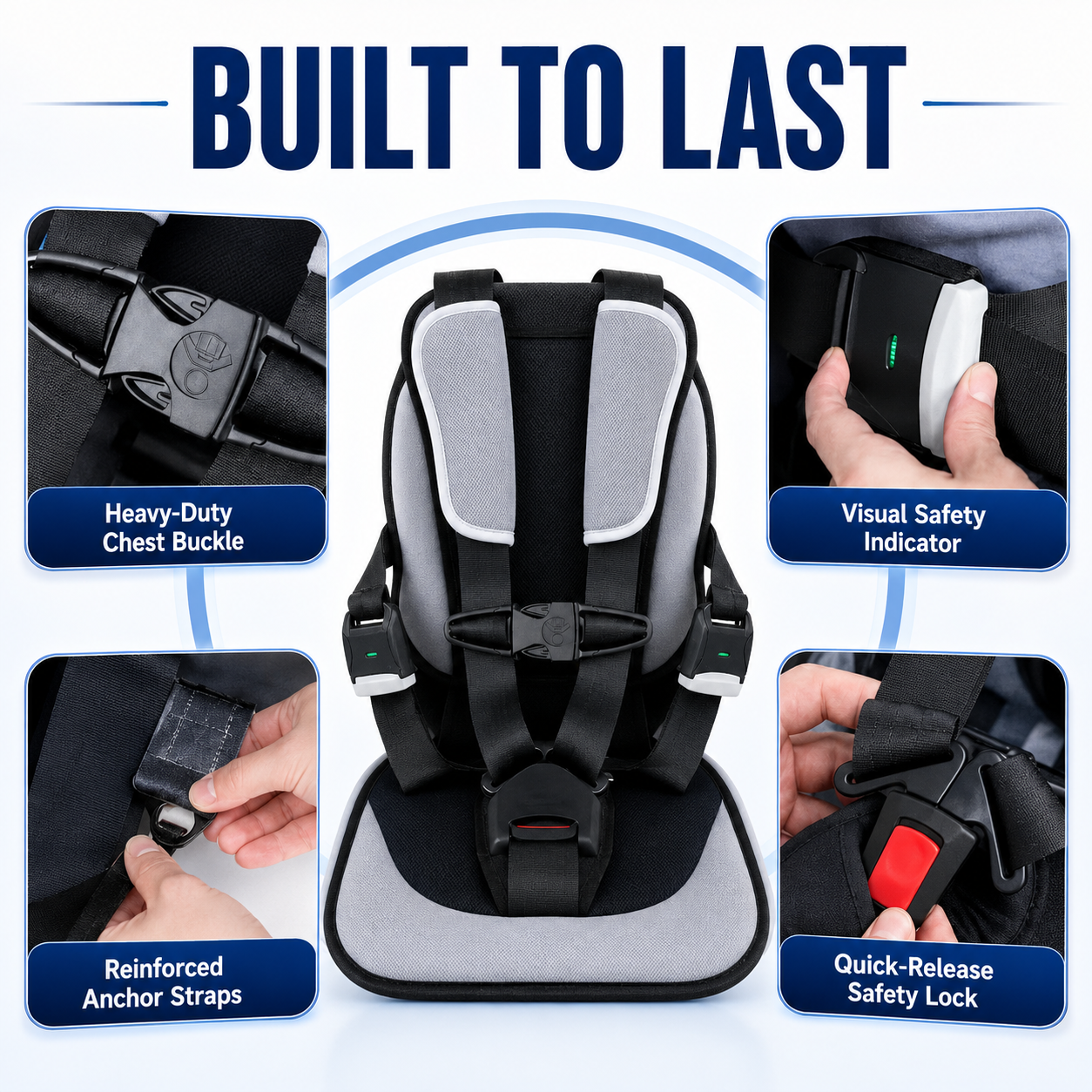 Universal Golf Cart Child Safety Seat Pro
