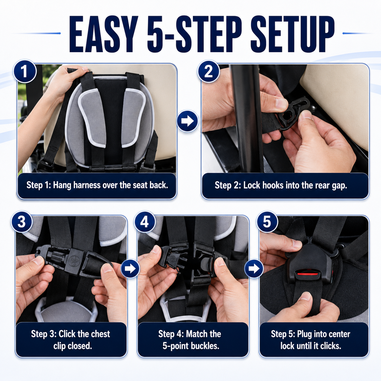 Universal Golf Cart Child Safety Seat Pro