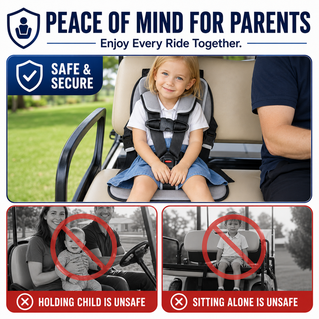 Universal Golf Cart Child Safety Seat Pro