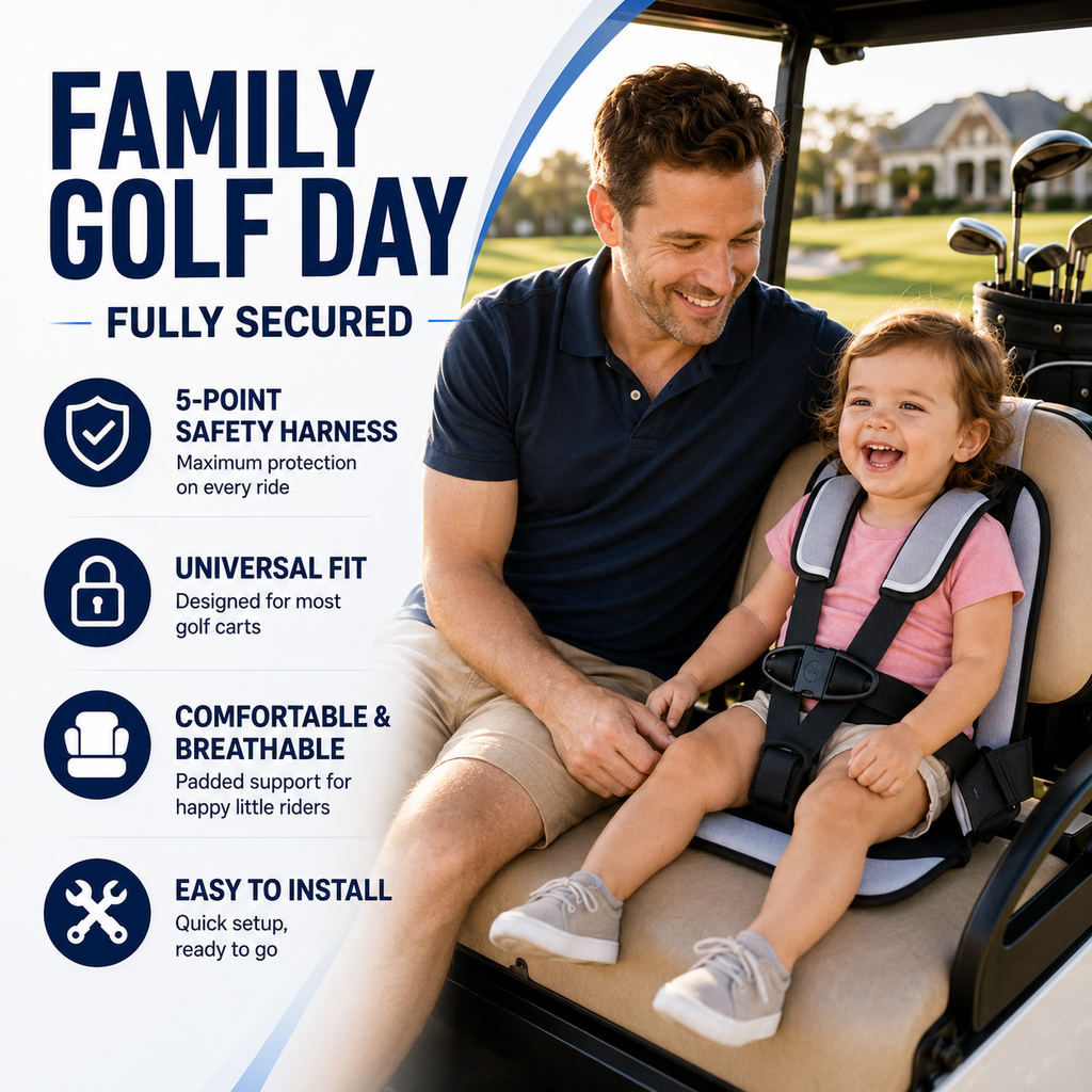 Universal Golf Cart Child Safety Seat Pro